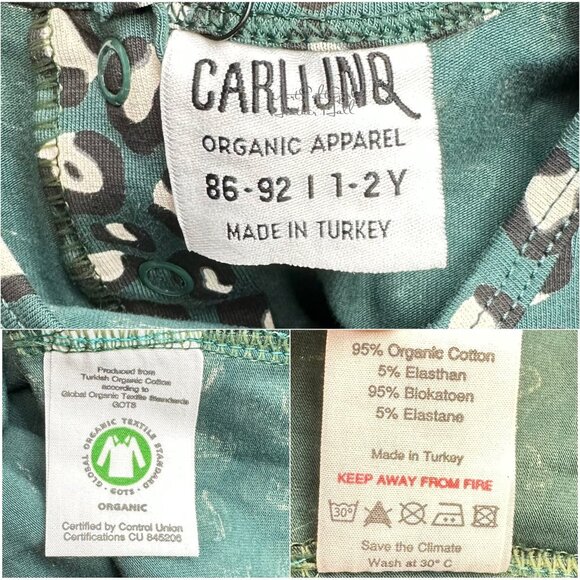 Carlijnq NWT Organic Leopard Print Dress Size 1-2 Year Kids - Picture 5 of 6